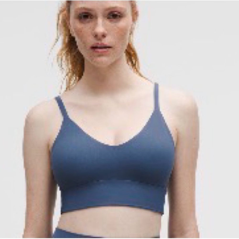 Lululemon Blue Twill Focuser Bra- Women Intimates & Sleepwear